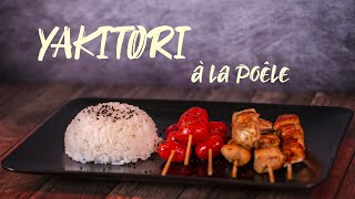 YAKITORI 😋 Brochettes de poulet japonaises et brochettes de tomates cerises  plat japonais facile [upl. by Zerline]