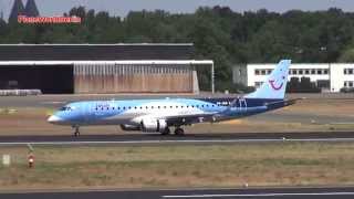 JetairFly Embraer 190 Landing at TXL [upl. by Nhaj]