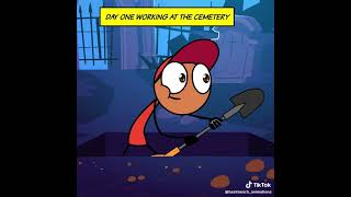 Vivianne Remix First time working at the Cemetery cartoonanime funny [upl. by Oivat784]