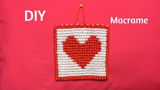 DIY Macrame Corazón [upl. by Burkley361]