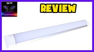 36w 6500k Cool White LED Wall  Ceiling Batten Light REVIEW [upl. by Steinman]