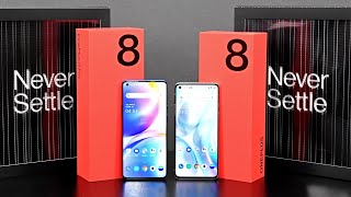 OnePlus 8 vs 8 Pro Unboxing amp Review [upl. by Arbed]