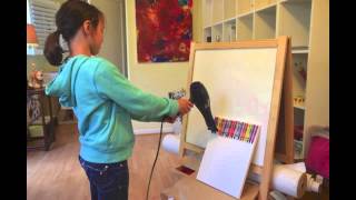 How to make a splatter painting with crayons [upl. by Lauretta]