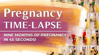 9 months of pregnancy in 45 seconds  Pregnant Belly Time Lapse [upl. by Labanna]