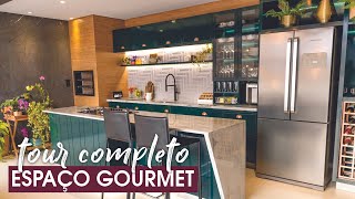 Tour Completo Minha Ãrea Gourmet  Larissa Reis Arquitetura [upl. by Leterg]