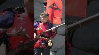 Samurai Girl Shows How to Load and Shoot 16th Century Matchlock Gun shorts [upl. by Chester]