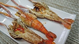 Udang Galah Sepit Biru Bakar  Grilled Fresh Water Prawn [upl. by Silverstein]