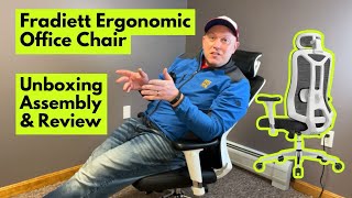 Fradiett Ergonomic Office Chair Unboxing Assembly and Review [upl. by Bazluke]