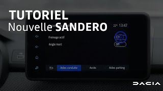 NOUVELLE SANDERO  Media display  véhicule et réglage  DACIA [upl. by Animas]