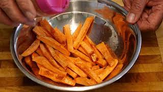 Home Made Sweet Potato Fries In A Tefal ActifryAir Fryer [upl. by Anilegna643]