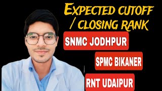 Rajasthan top medical Colleges cutoff amp closing rank 2024  Neet counciling 2024  SNMCSPMCRNT [upl. by Tiffa]