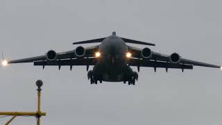 Boeing C17 Globemaster III ląduje w Jasionce RZE Rzeszów [upl. by Weiner]