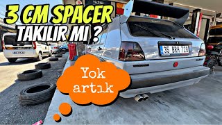 ARACA 3 CM SPACER TAKILIR MI  GOLF MK2 [upl. by Holds912]