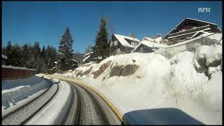 Slow TV HD Train Cab Ride  Majorstuen to Holmenkollen Norway  4551 [upl. by Constantin]