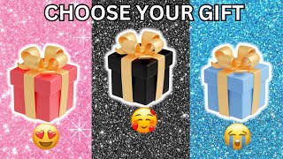 Choose Your Gift🎁  3 Gift Box Challenge  Pink Black amp Blue  2 good 1 bad  Absolute Quiz Blitz [upl. by Laszlo]