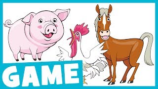 Learn Farm Animals  What Is It Game for Kids  Maple Leaf Learning [upl. by Yenohtna]