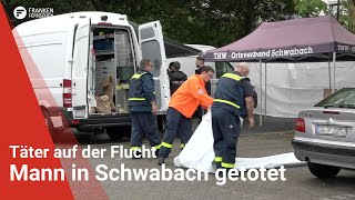 Mann in Schwabach getötet Täter auf der Flucht [upl. by Aneelehs472]