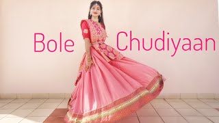 Bole Chudiyaan Dance Cover  K3G  Same Steps  Vartika Saini Dance  Easy Dance on Bole chudiyaan [upl. by Aubrette]