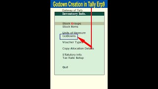 Godown in tally ll godown creation in tally erp9 [upl. by Cuthbert692]