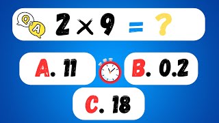 Can you solve the math quiz answers Rapid questions with answers  Math quiz for kids adults [upl. by Aliak]