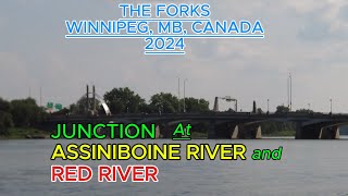 THE FORKS  Winnipeg Manitoba CANADAmeeting of two rivers namely Assiniboine and Red River [upl. by Ettelliw356]