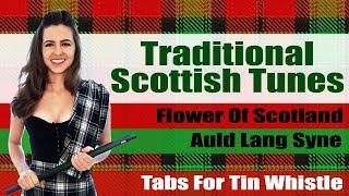 Auld Lang Syne AND The Flower Of Scotland  TRADITIONAL TIN WHISTLE TUNES [upl. by Attelrak]