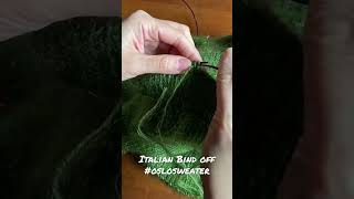 How to Italian Bind Off knit youtubeshorts bindoff oslosweater petiteknit littlebishesstitcgss [upl. by Eiromem]