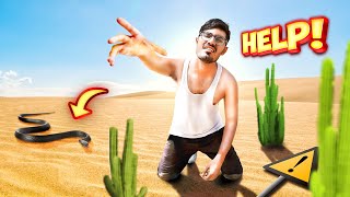 24 Hours in Desert Challenge  हालत ख़राब हो गयी🥵 Will I Survive [upl. by Gan]