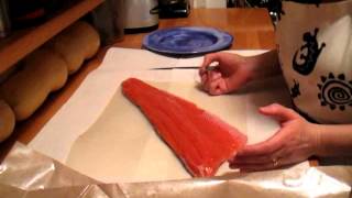 2012 9 WildCaught Coho Salmon Prep and and Cooking [upl. by Ordnaxela83]