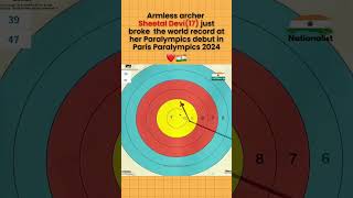 Sheetal Devis Epic Shot Armless Archer Nearly Breaks World Record at Paris Paralympics 2024 [upl. by Mayhew]