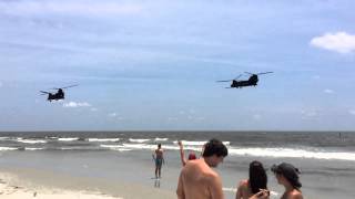 Military helicopters at Tybee part two [upl. by Oregolac]