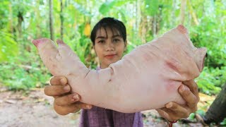 Yummy cooking Pork leg recipe  Cooking skill [upl. by Aristotle568]