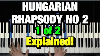 HOW TO PLAY  LISZT  HUNGARIAN RHAPSODY NO 2 PIANO TUTORIAL LESSON Part 1 of 2 [upl. by Gewirtz]