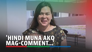 VP Sara Duterte declines to comment on Marcos Jrs impeachment remarks  ABSCBN News [upl. by Einahpit]