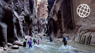 Hiking in Zion NP Utah Angels Landing amp Virgin Narrows Amazing Places 4K [upl. by Silvester]