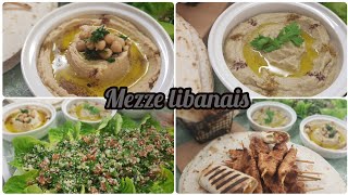 MEZZE libanais un pur délice  houmous chiche taouk baba ganouj taboulé 😍😍 [upl. by Ettenoj932]