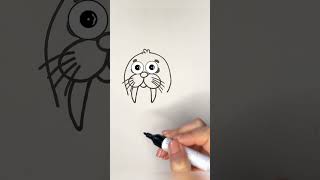 Learn to Draw a Cute Seal Easy and Fun [upl. by Cilla]