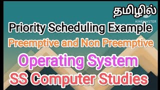 Priority Scheduling  Preemptive and Non Preemptive  Operating system in Tamilsscomputerstudies [upl. by Calore]