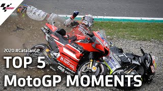 Top 5 MotoGP Moments from the 2020 CatalanGP [upl. by Gayn]