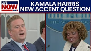 Kamala Harris Accent Peter Doocy questions White House on new Southern tone from VP [upl. by Animlehliw]