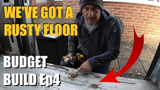 Rust Repairs to the Floor  Budget Van Build Ep 4 [upl. by Findley792]