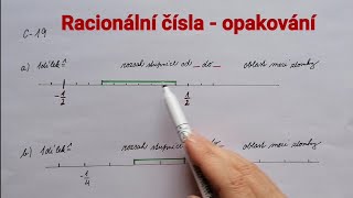 Opakování  racionální čísla 15 číselná osa zlomky [upl. by Nolyar]