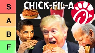 The US Presidents Ultimate CHICKFILA Tier List [upl. by Cocke]