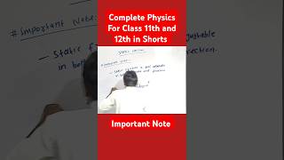 Important Note l Static Friction l Friction l For Class 11th NEET and JEE in Shorts [upl. by Nile]