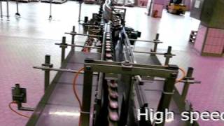 High speed conveyor bottle divider diverter laner [upl. by Kanor]