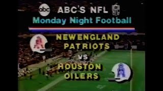 1980 Week 10 MNF  Patriots vs Oilers [upl. by Anoyk]