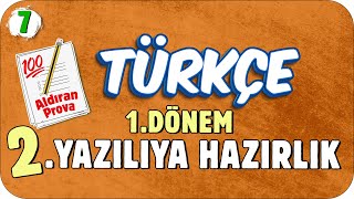 7Sınıf Türkçe 1Dönem 2Yazılıya Hazırlık 📝 2023 [upl. by Potts]