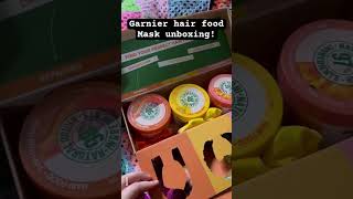 Garnier hair food masks unboxing garnier beautyunboxing [upl. by Bang]