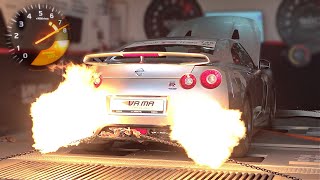 800HP Nissan GTR FLAMETHROWER on the DYNO by VAMA  Feat Garret G25660 Turbos amp Forged Internals🔥 [upl. by Eeram]