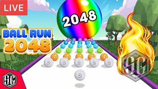 Live game Ball run 2048  MERGE NUMBER yuk Guys [upl. by Yrram]